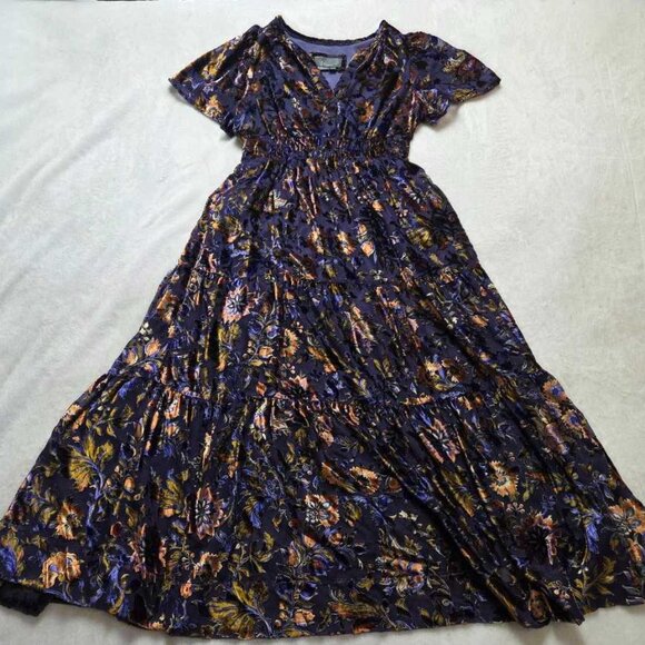 S Petite By Anthropologie The Somerset maxi dress: velvet edition SP - Picture 1 of 12